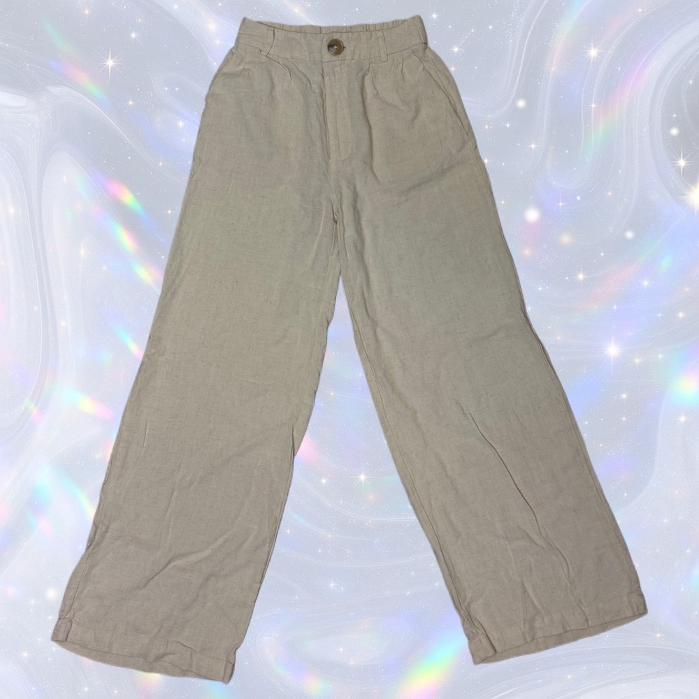 Indero Cream Linen Pants
